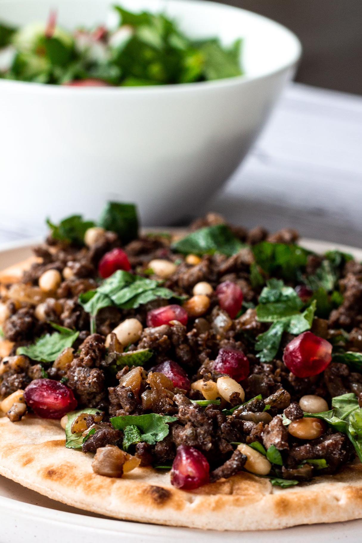 Middle Eastern Lamb Mince Flatbread