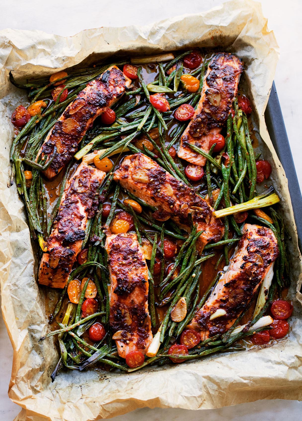 Ottolenghi Sheet-pan Salmon Puttanesca for Healthy Weeknight Dinner