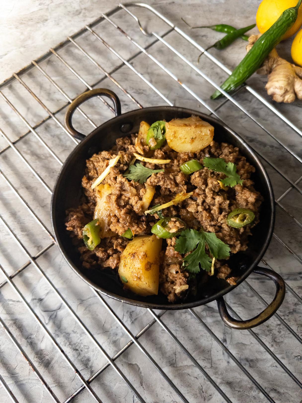 Pakistani Aloo Keema - Minced Meat And Potato Curry