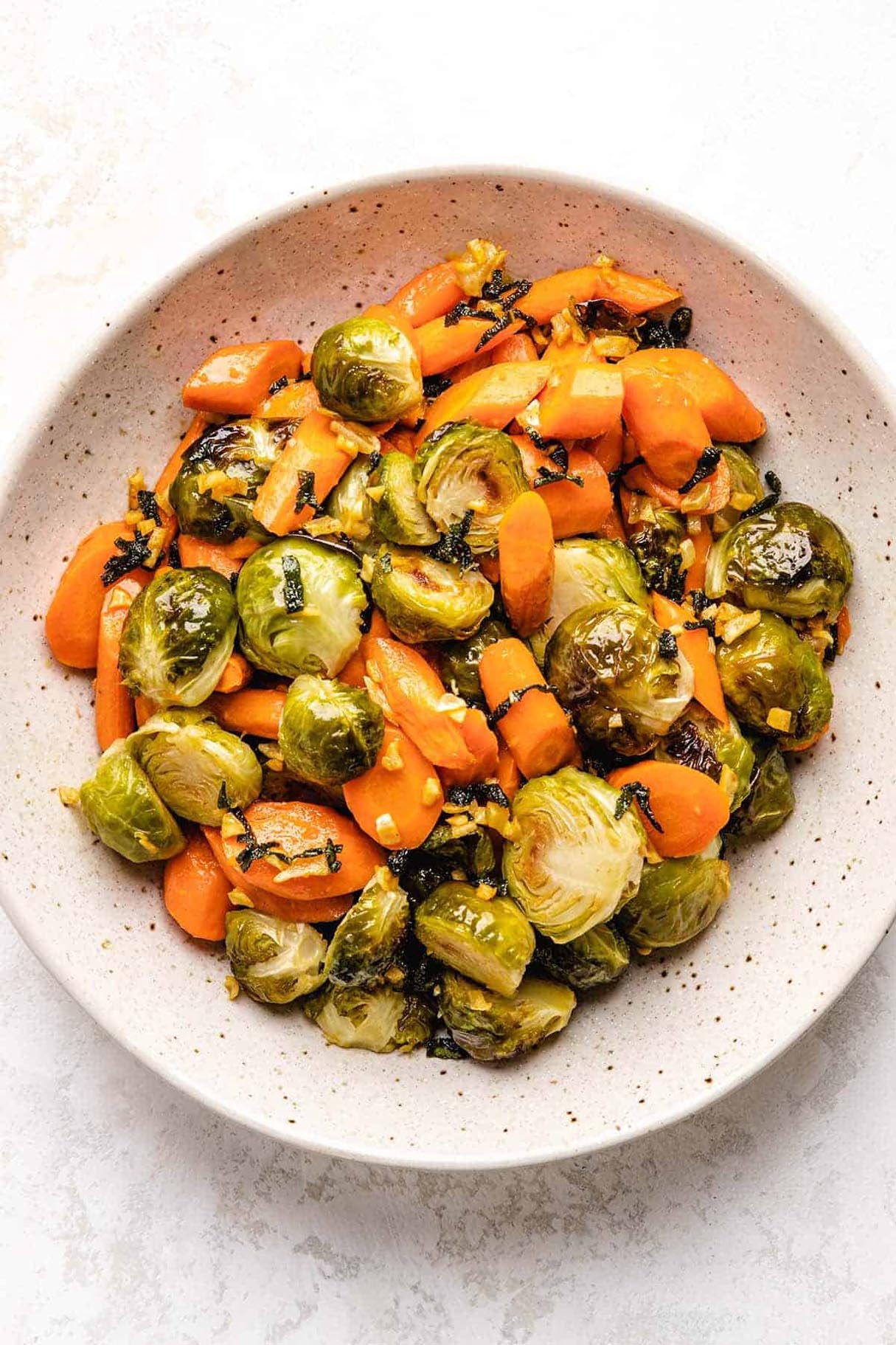 Roasted Brussels Sprouts and Carrots
