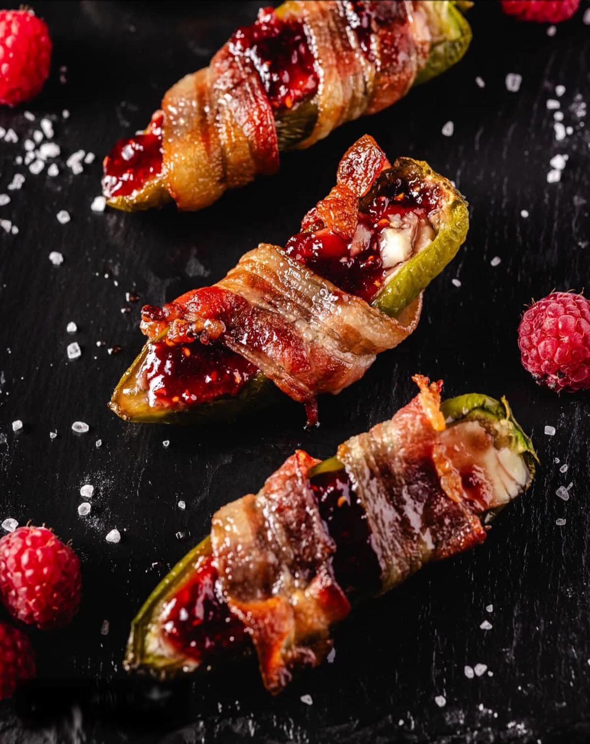 Smoked Sweet Raspberry Cream Cheese Jalapeno Poppers