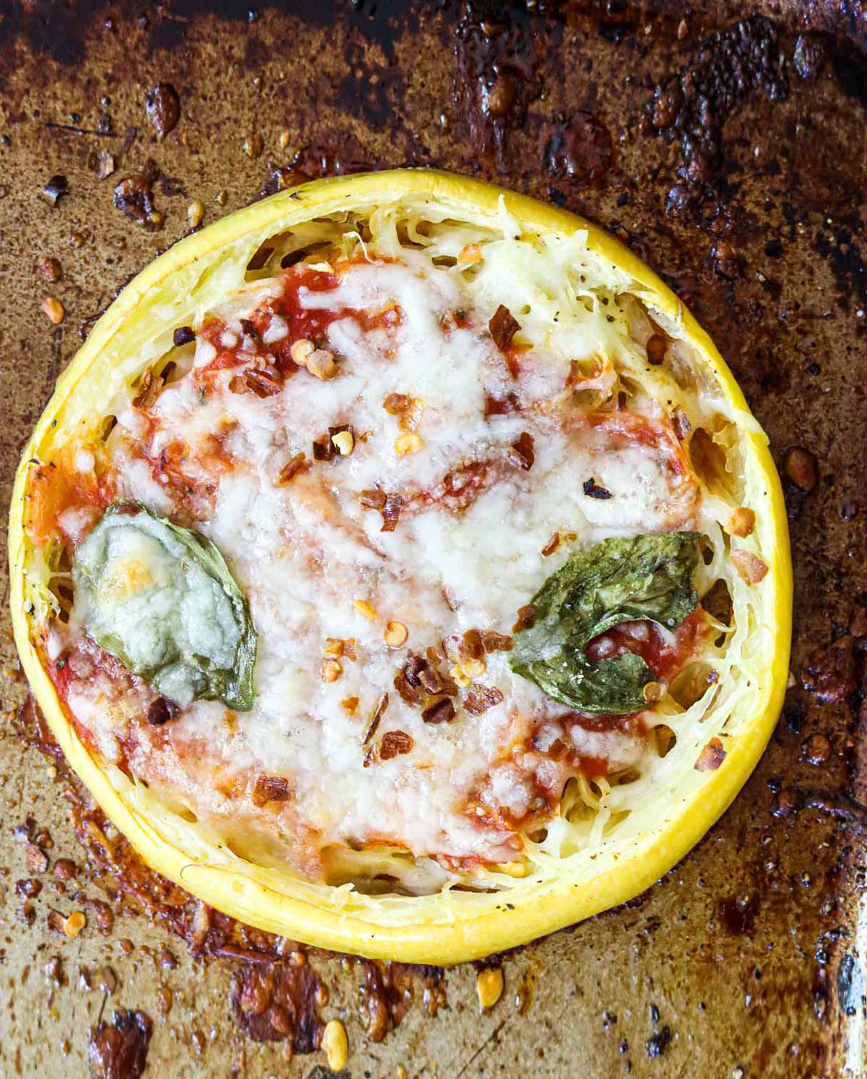 Spaghetti Squash Pizza Nests {EASY recipe!}