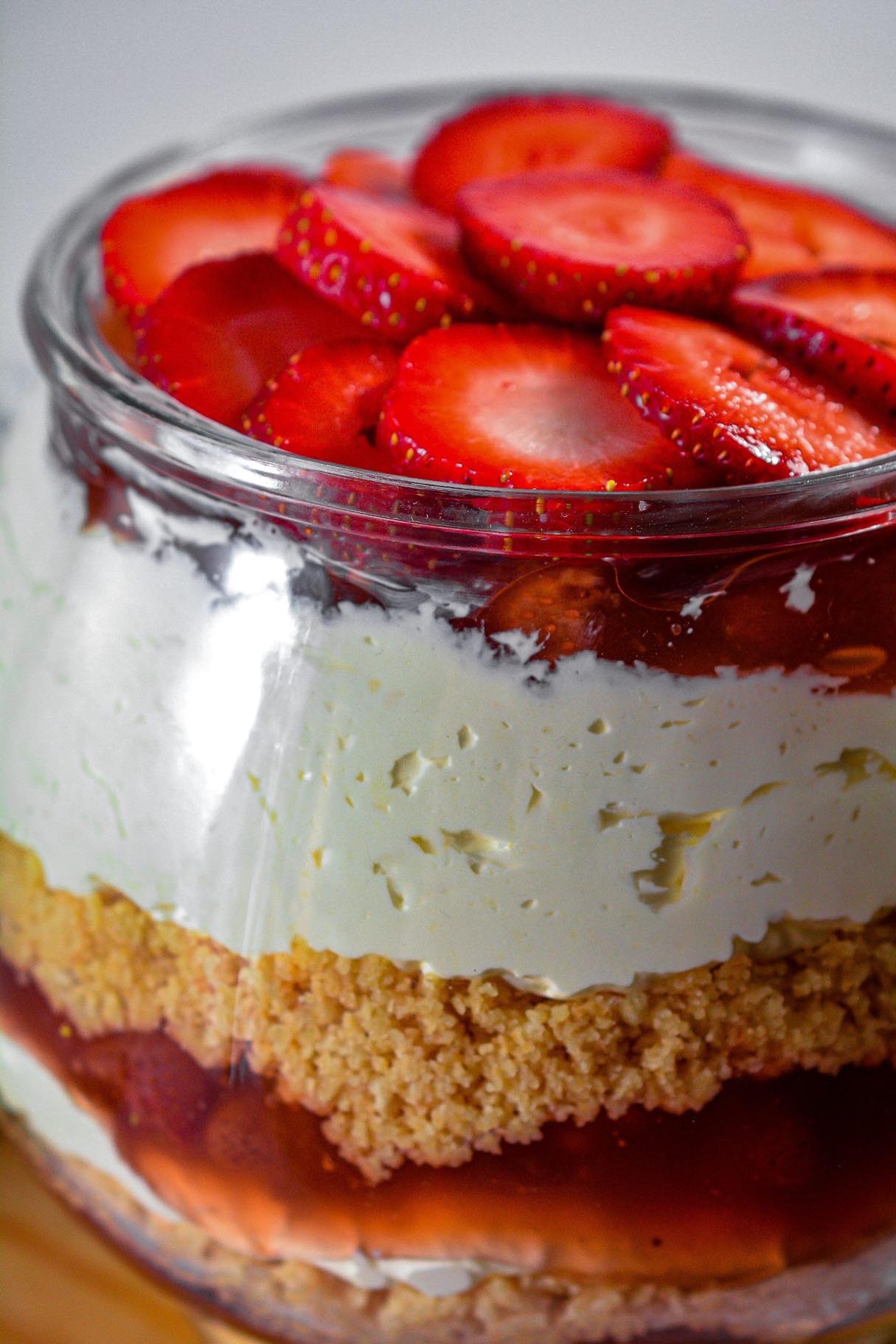 Strawberry Cheesecake Trifle - the Best Layered Dessert!