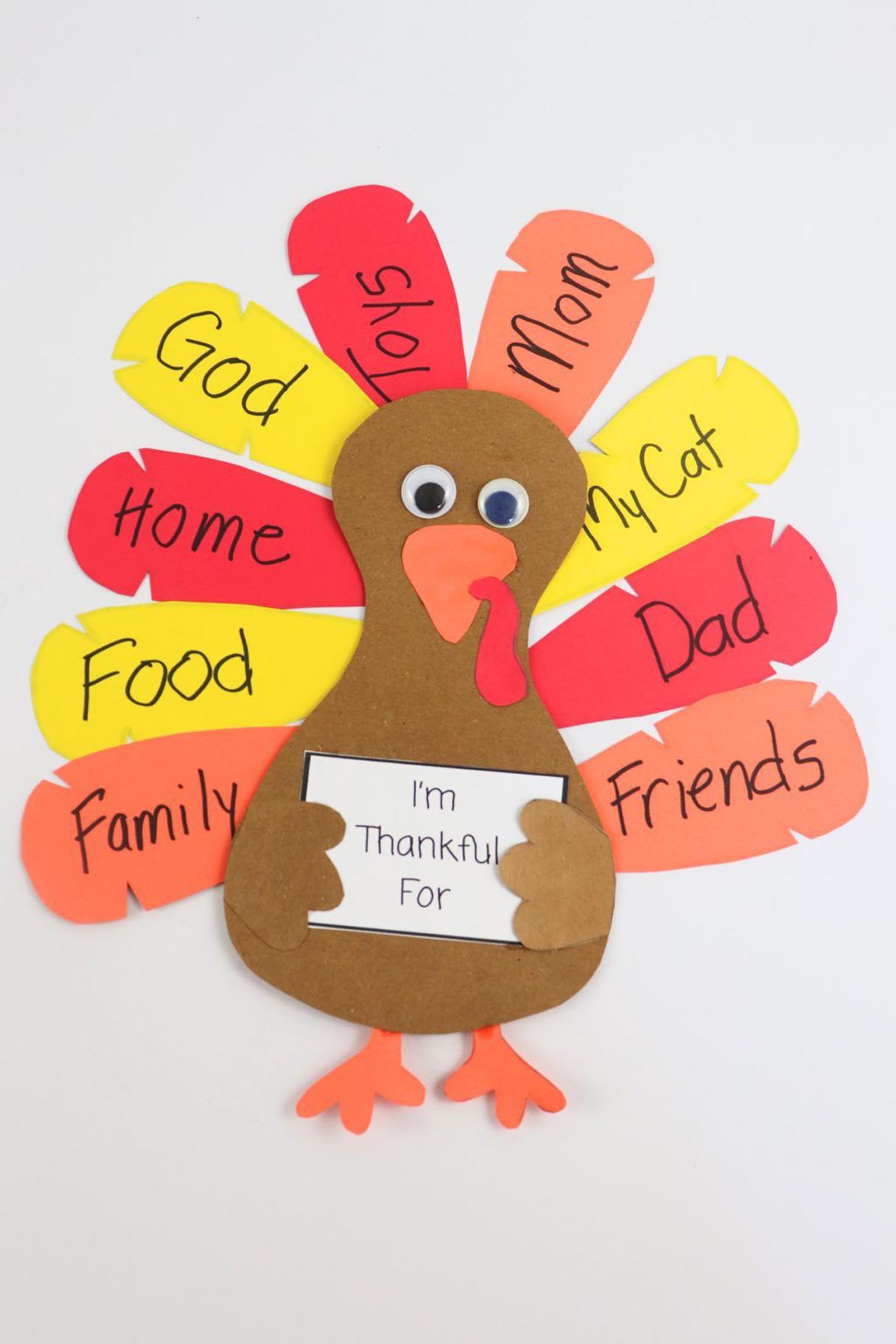 Thankful Turkey Kid Craft and Book