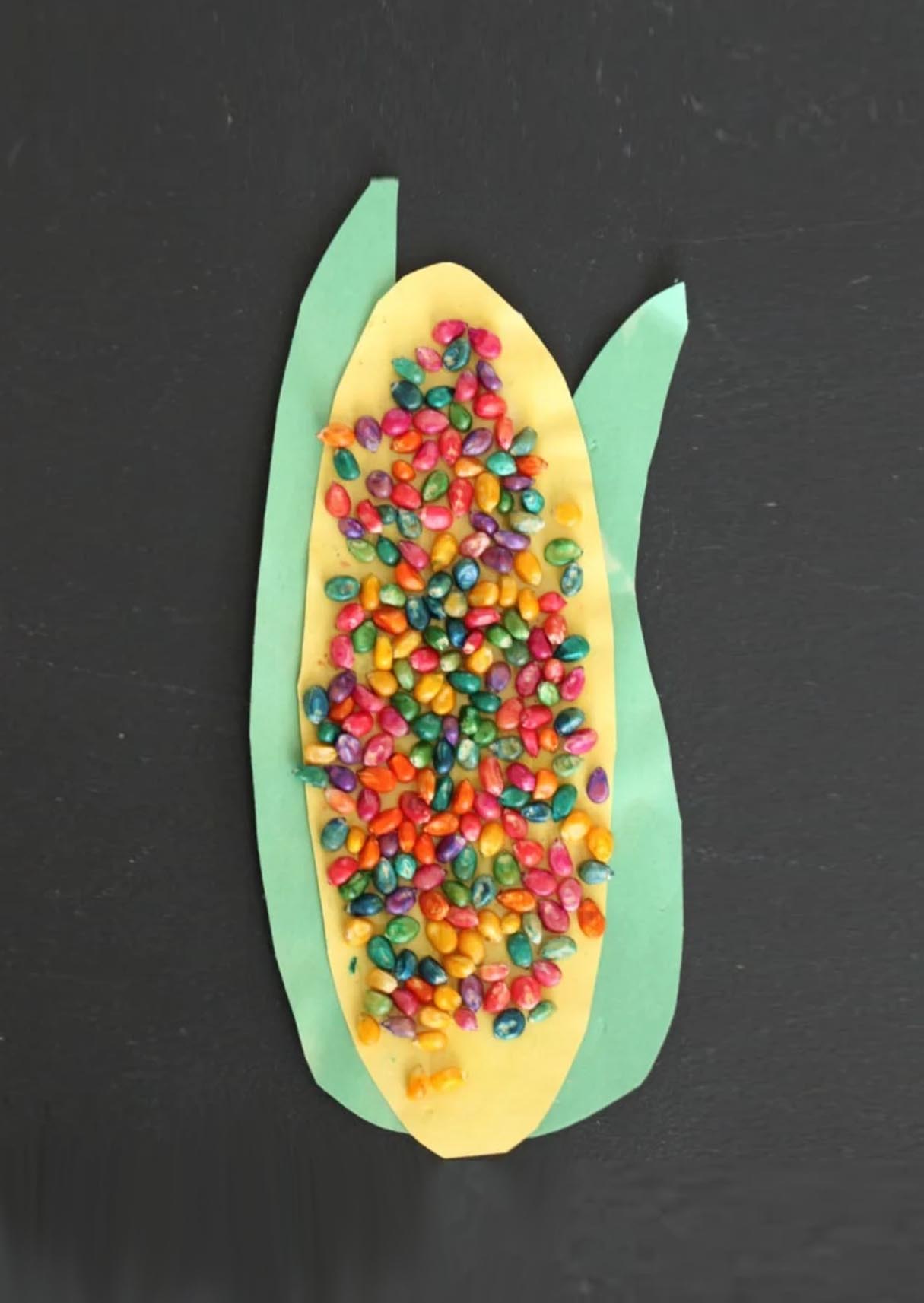 Thanksgiving Paper Corn Craft for Preschoolers