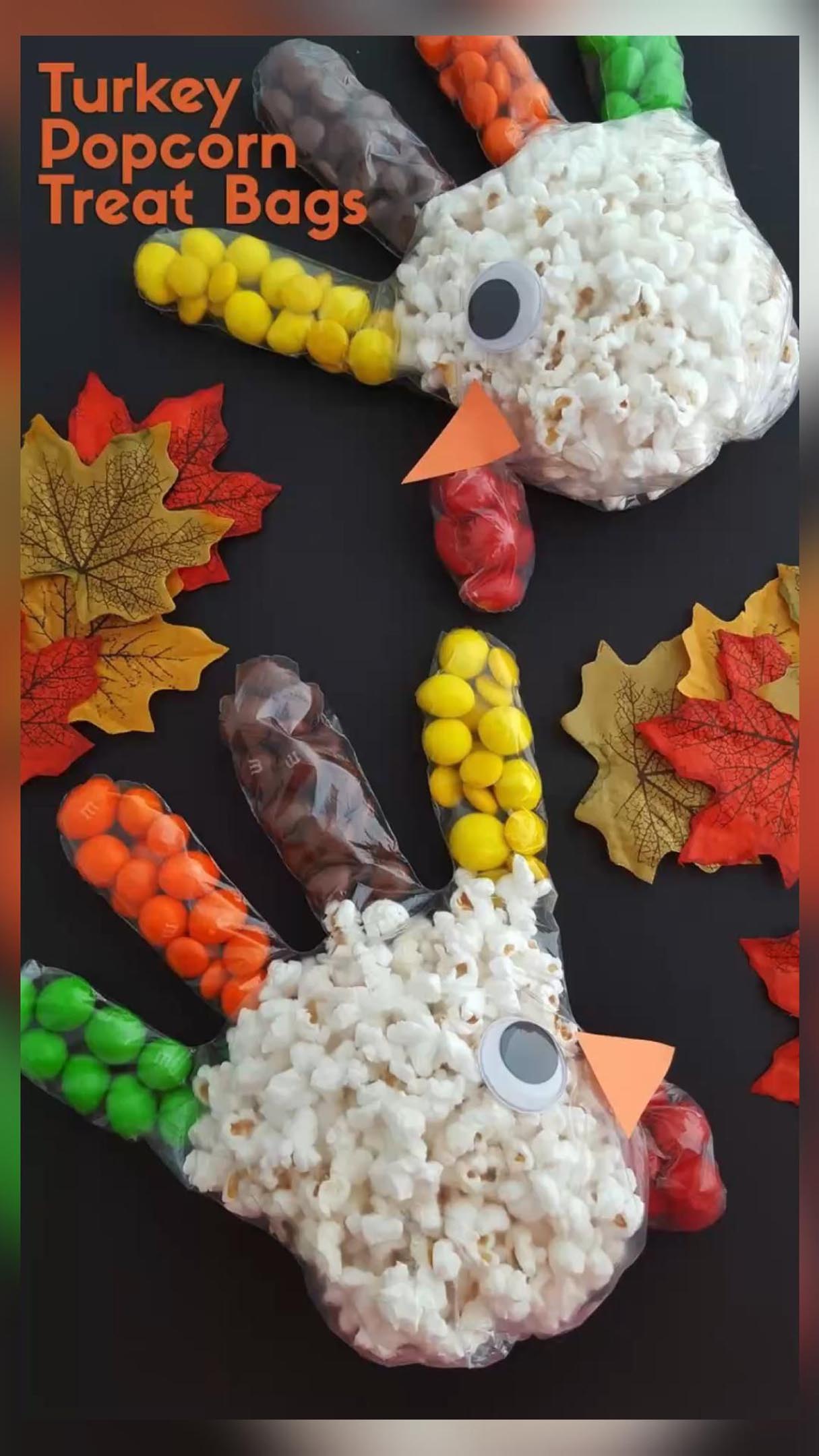 Turkey Popcorn Treat Bags