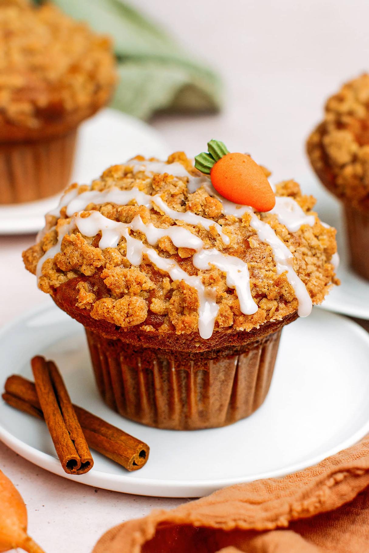 Vegan Jumbo Carrot Cake Protein Muffins