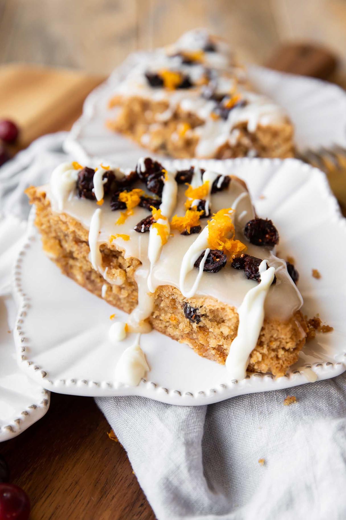 Gluten-free Cranberry Bliss Bars – Low Carb Keto Paleo Cranberry Bars