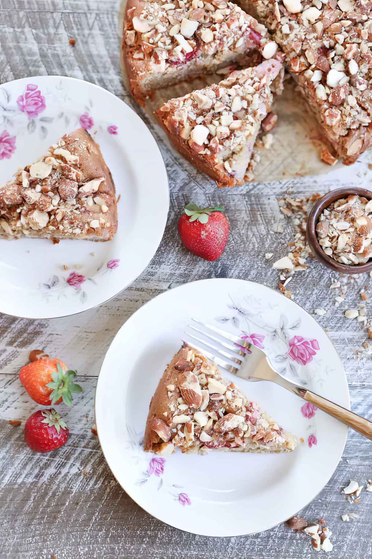 Grain-Free Almond Strawberry Breakfast Cake
