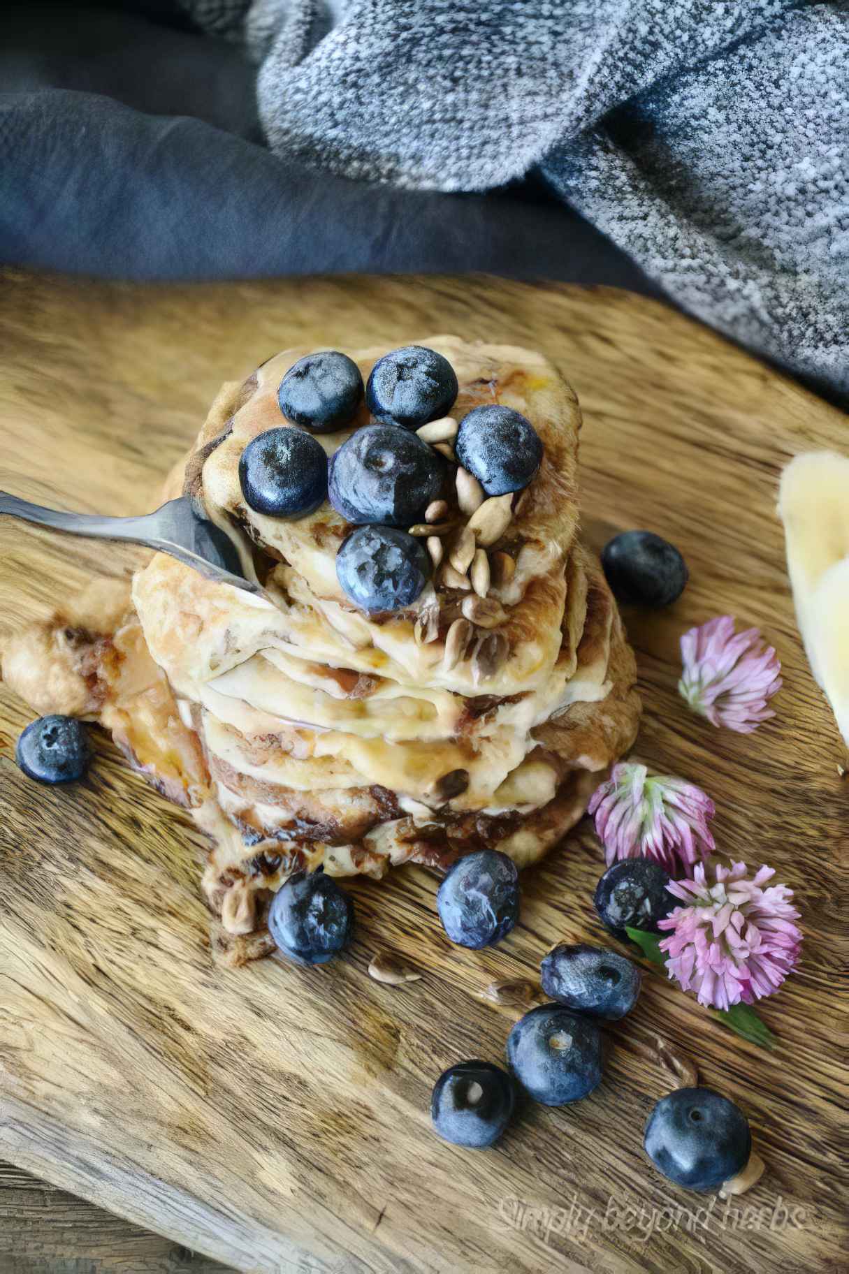 Healthy Two Ingredients Pancakes With Red Clover