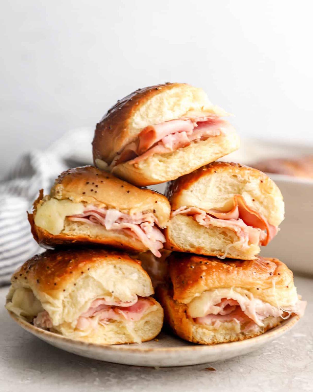 Hot Honey Ham & Swiss Sliders