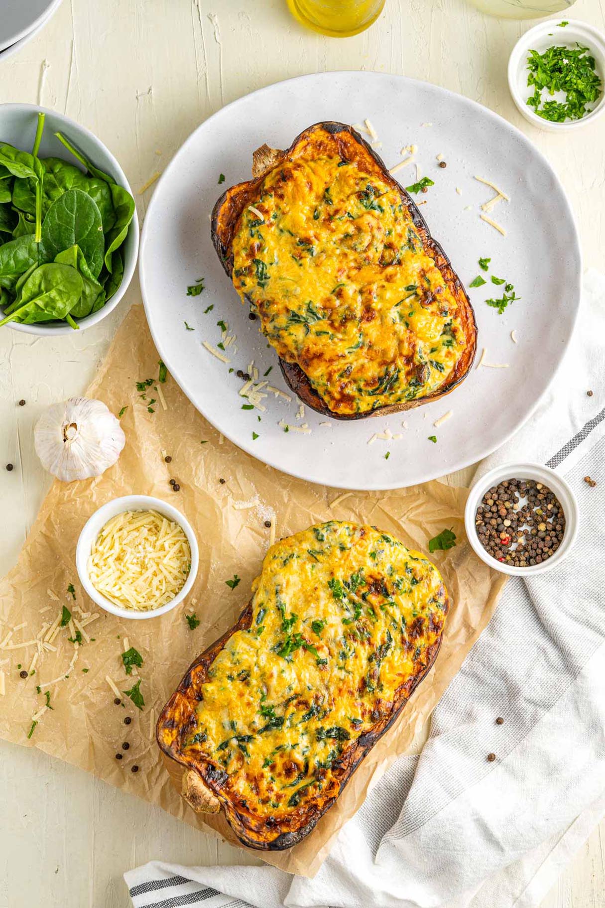 Keto Baked Butternut Squash (4-cheese!)
