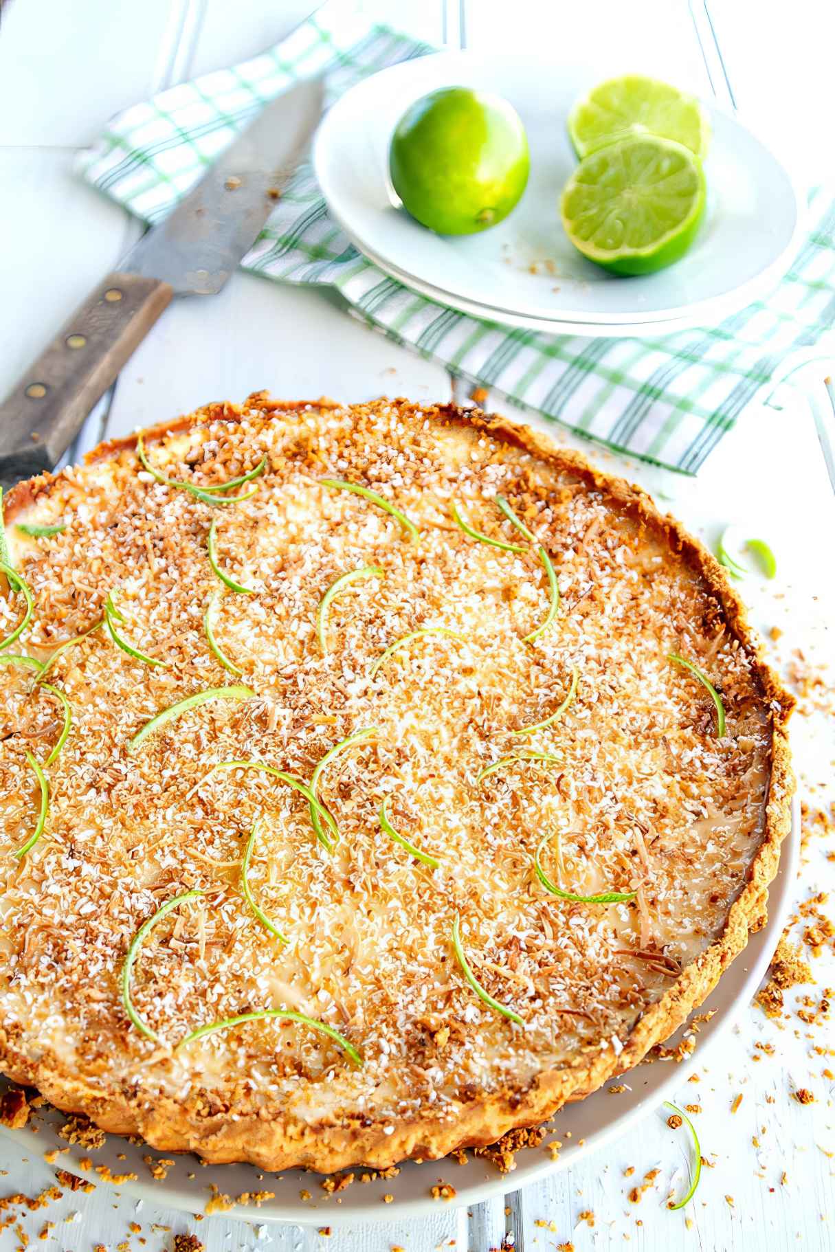 Lime & Coconut Tart (Paleo, Gluten-Free, Low-Carb)