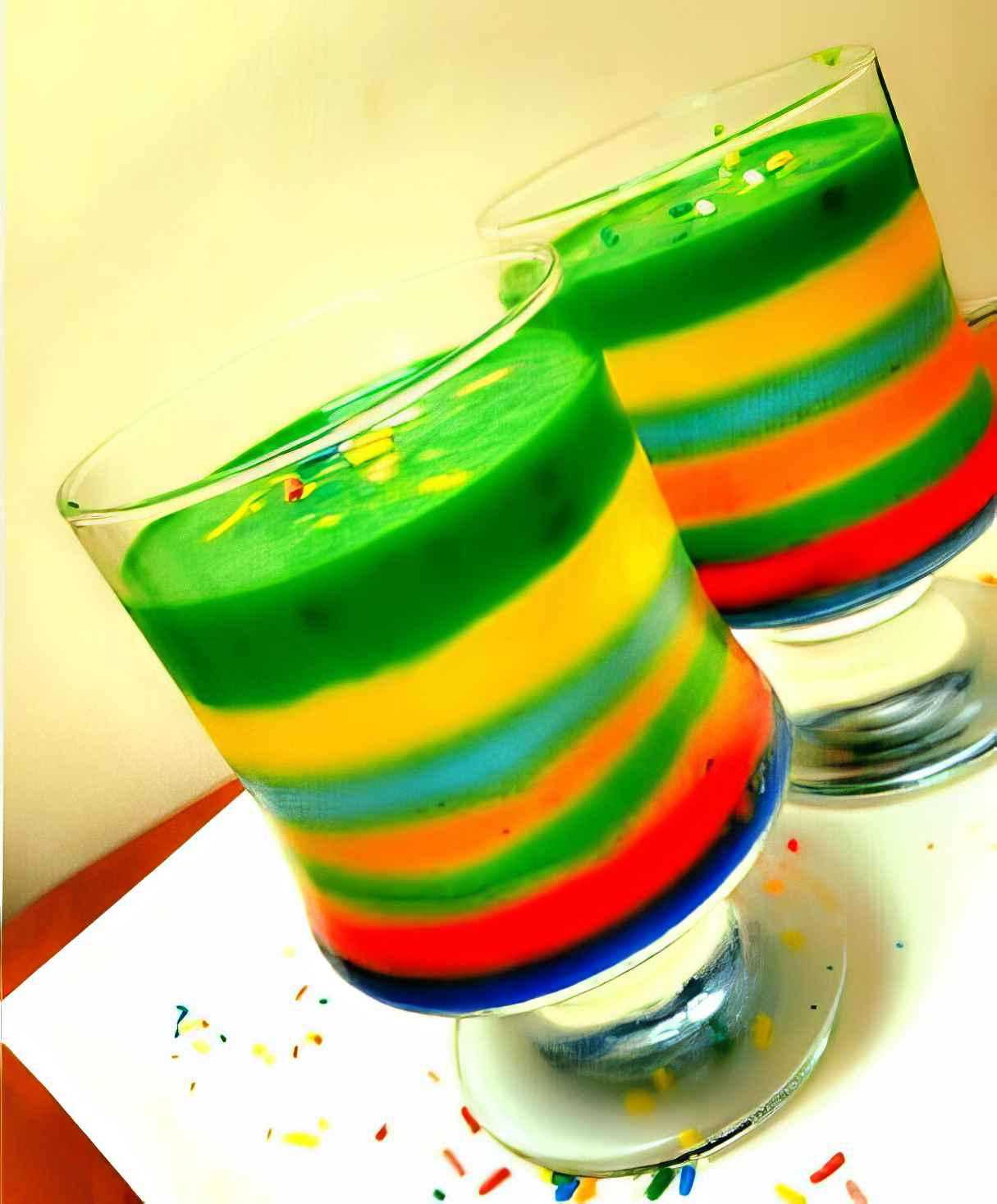 Magical Layered Panna Cotta - Vegan Rainbow Dessert