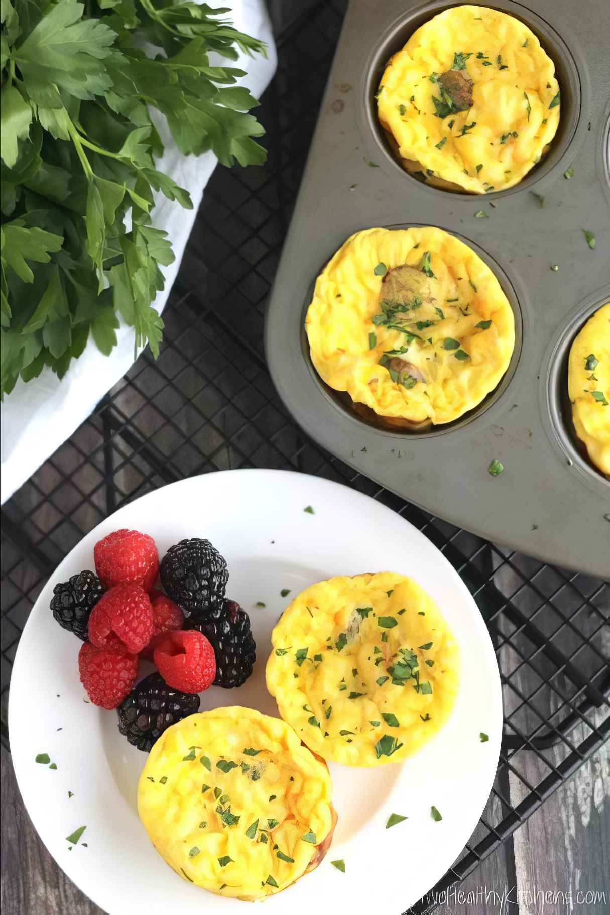 Mini Crustless Quiche Cups with Sausage and Cheese