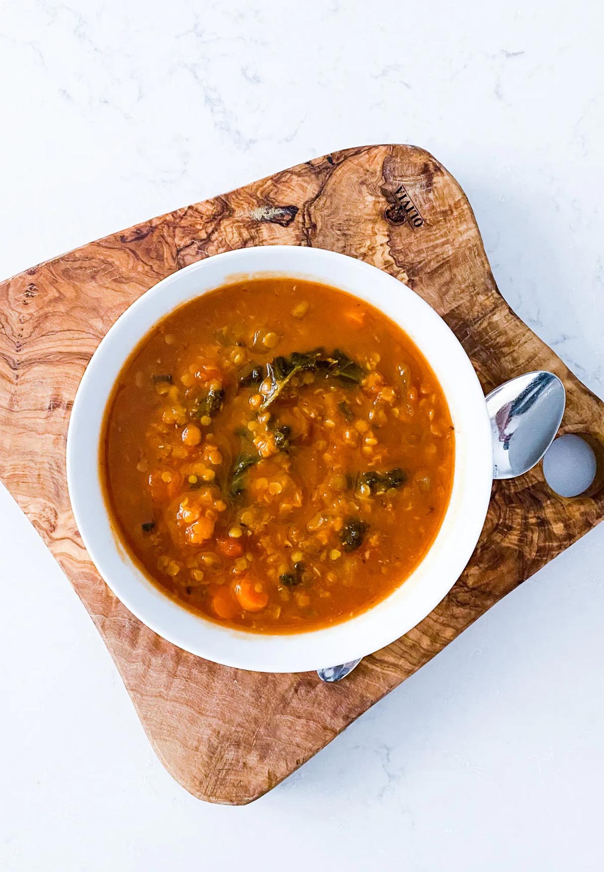 Red Lentils and Kale Soup