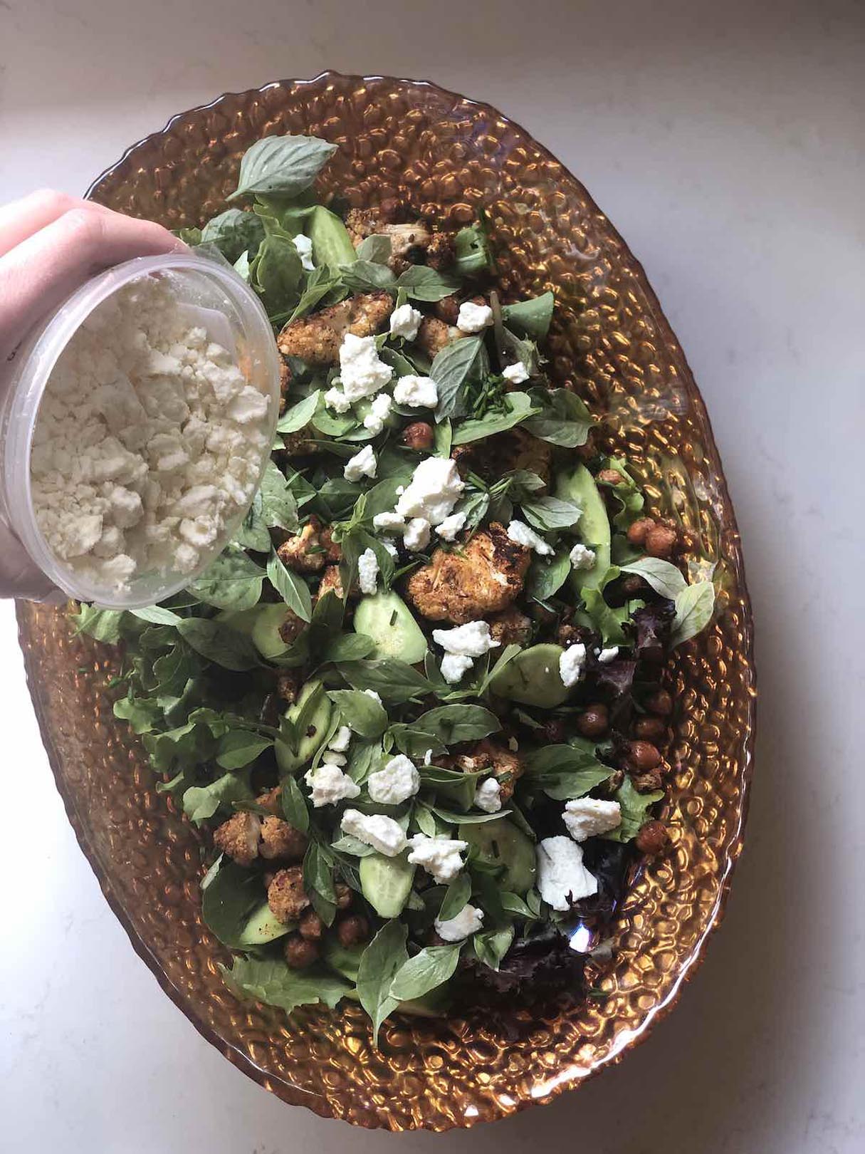 Roasted Cauliflower with Honey Tahini Dressing