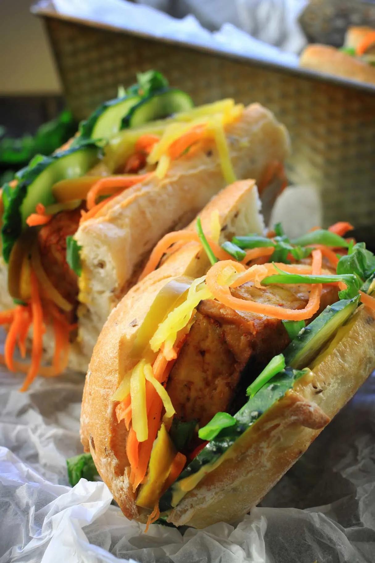 Tofu Banh Mi | Vietnamese Tofu Sandwich – Banh Mi Chay