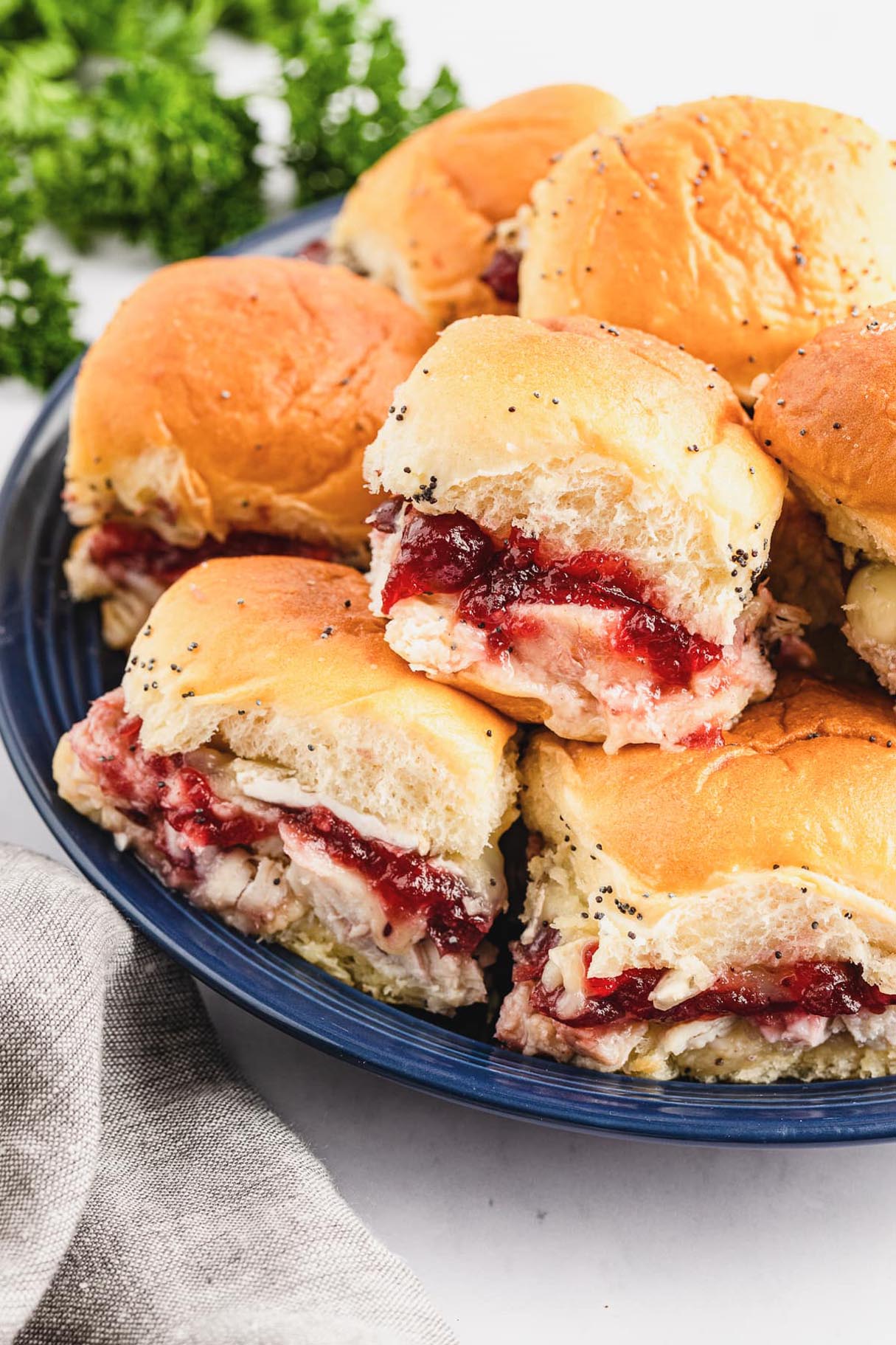 Turkey Stuffed Cranberry Sliders