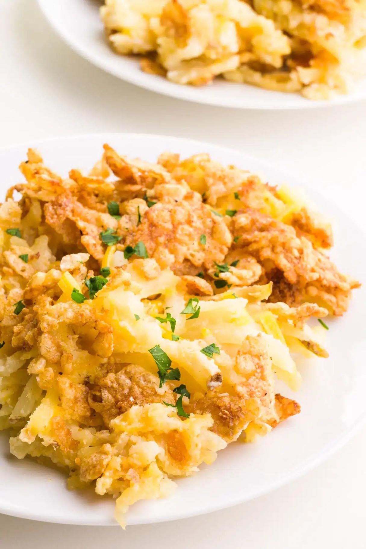 Vegan Cheesy Hash Brown Potato Casserole