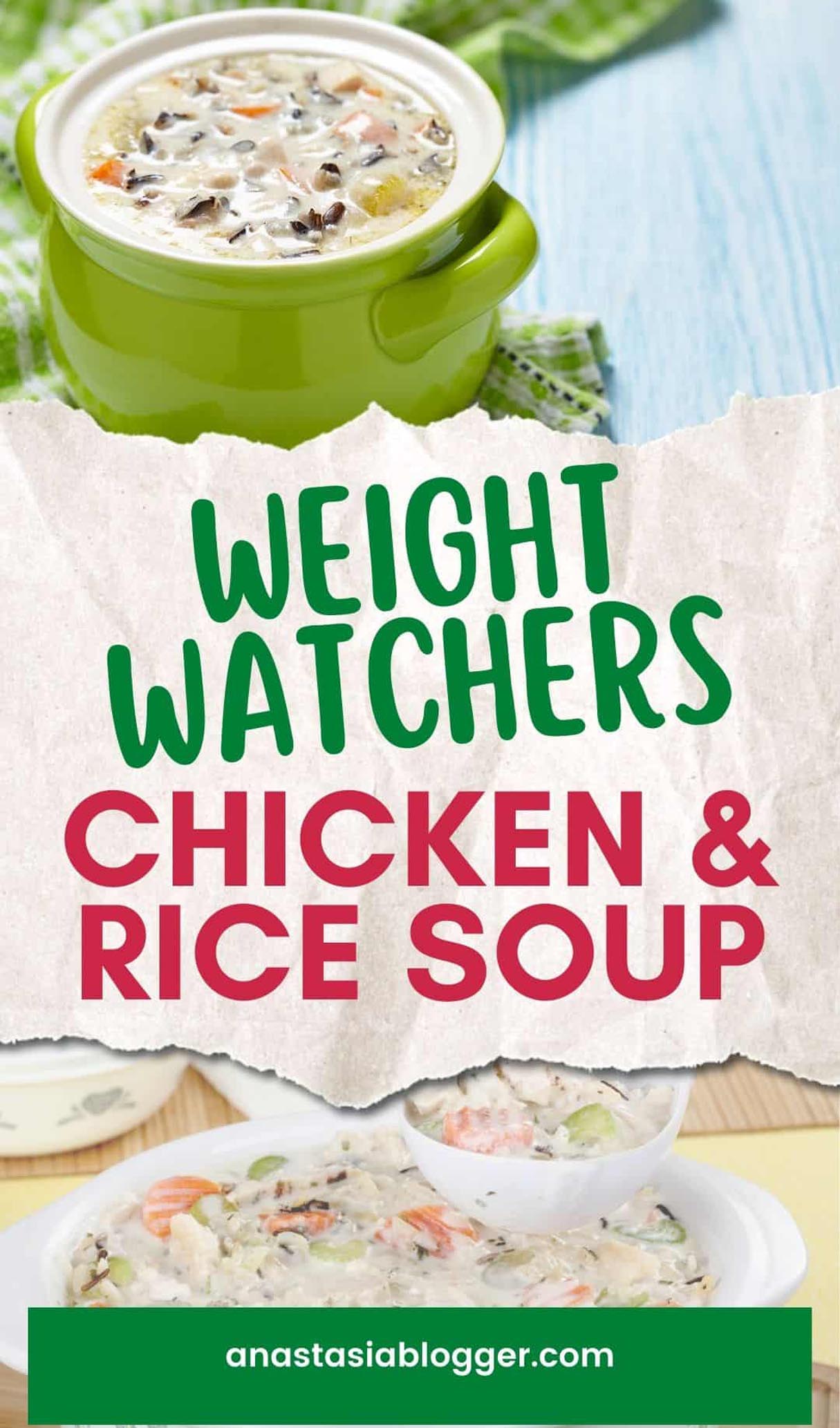 Weight Watchers Friendly Creamy Chicken and Rice Soup for Easy Dinners