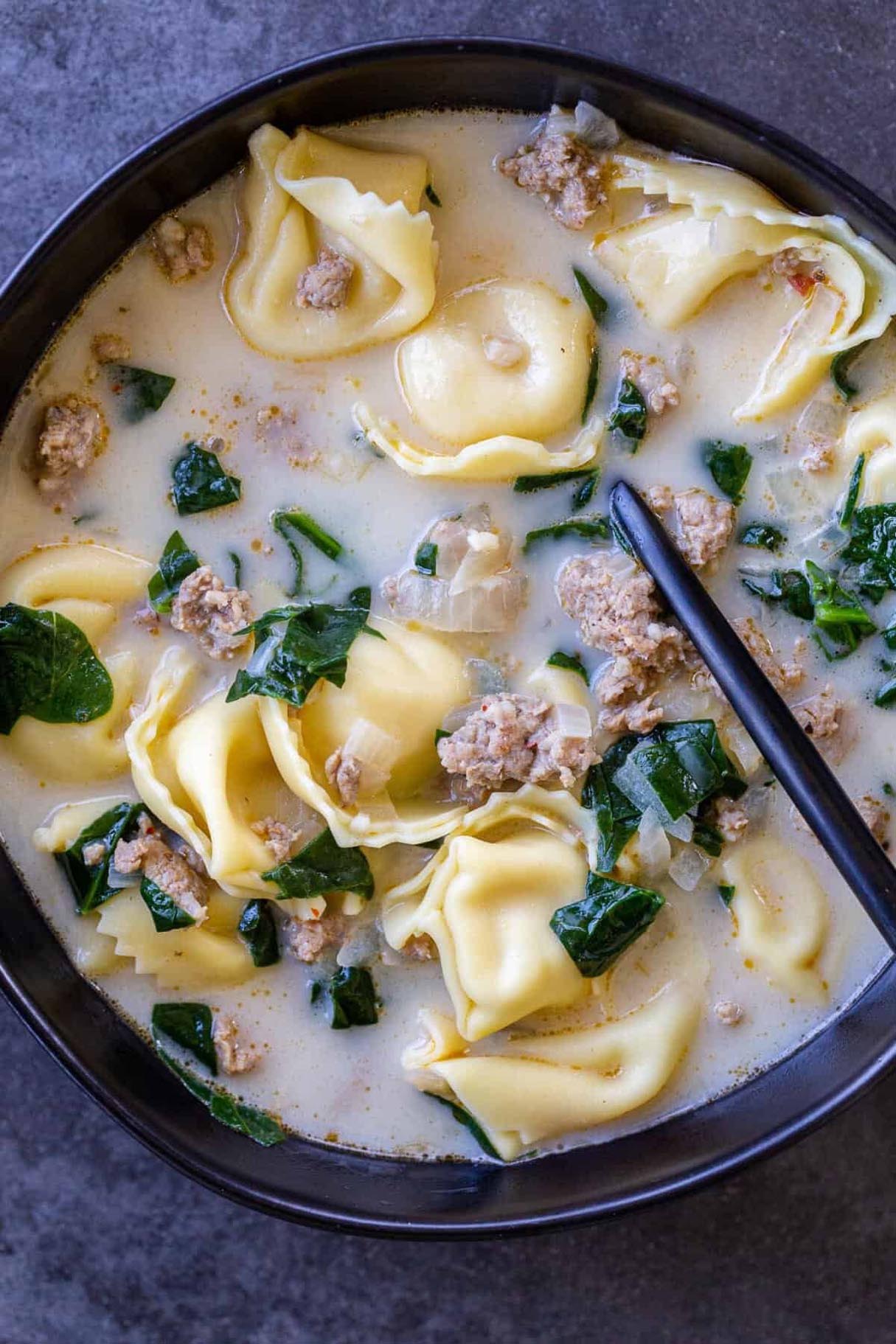 Healthy and Delicious Spinach Tortellini Soup