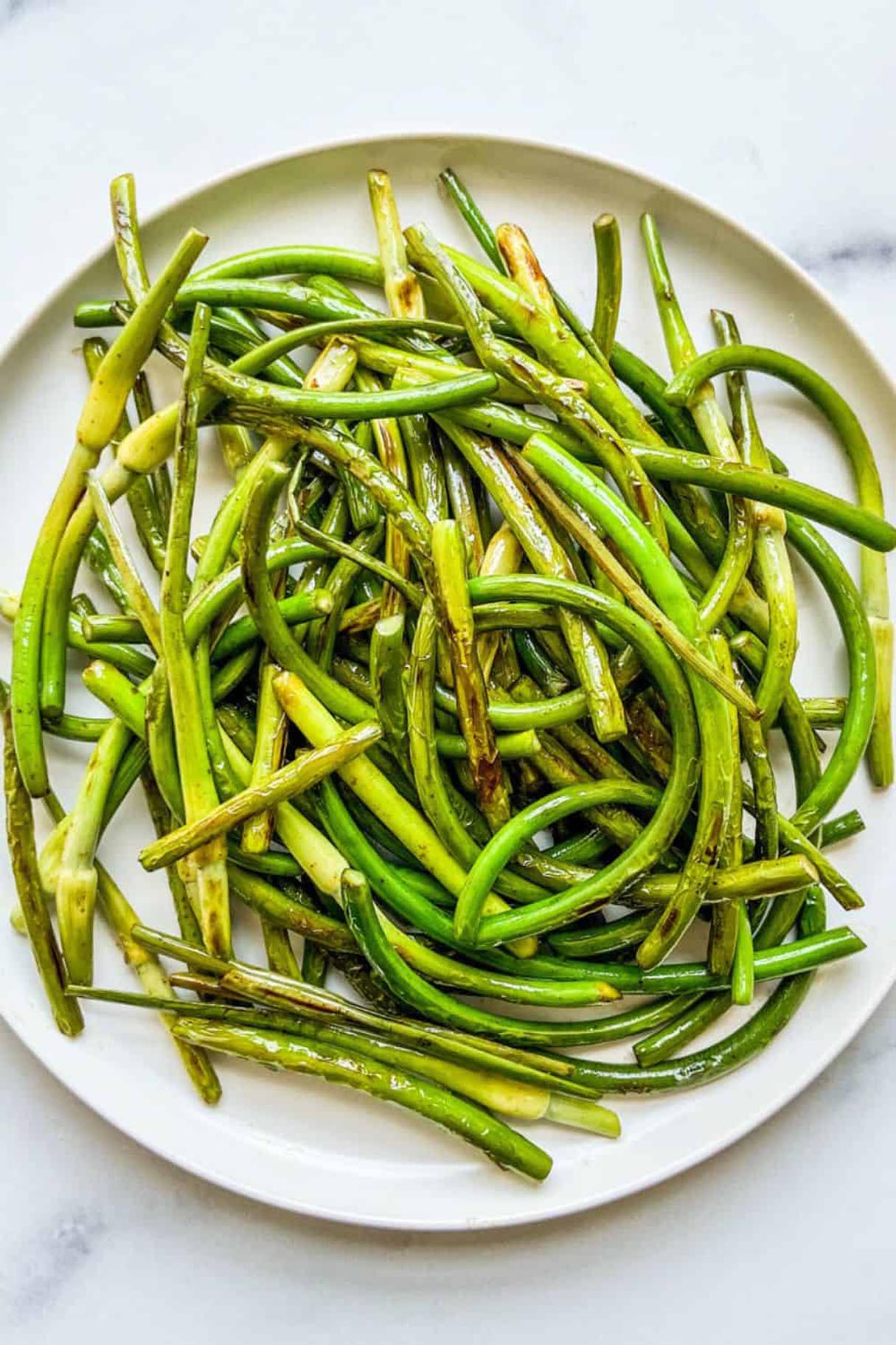 Sautéed Garlic Scapes